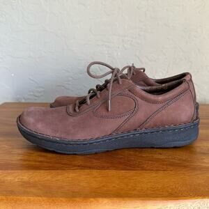 Drew‎ mens brown leather slip on tie up shoes size 8